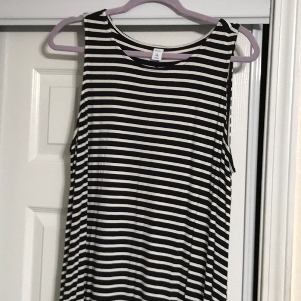 Black and White, maxi dress,sleeveless